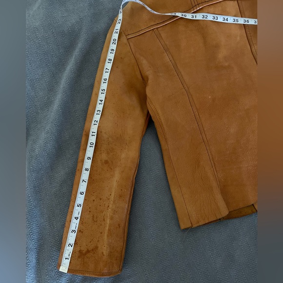 Vintage 60s 70s Leather Jacket East West Musical Instruments - Picture 6 of 10